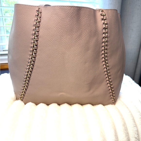 Badgley Mischka Taupe Tote Bag - Picture 2 of 8